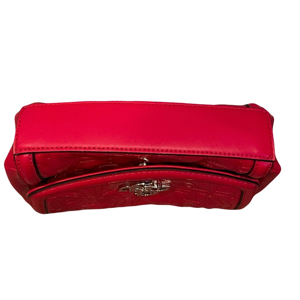 NWOT Red Crossbody/Shoulder Mini Bag with Quilted Texture and Chain Straps - Picture 3 of 12
